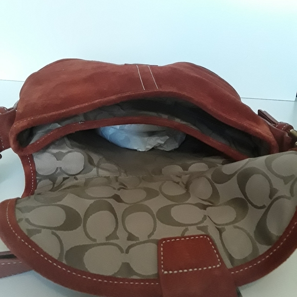 SOLD - Vintage COACH "Soho" Suede Burnt Orange Bag  No.G3S-9482  - SOLD - Picture 11 of 14